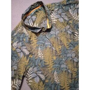 Horizon By Bass Creek Outfitters Size 2XL Floral Short Sleeve Shirt Ferns
